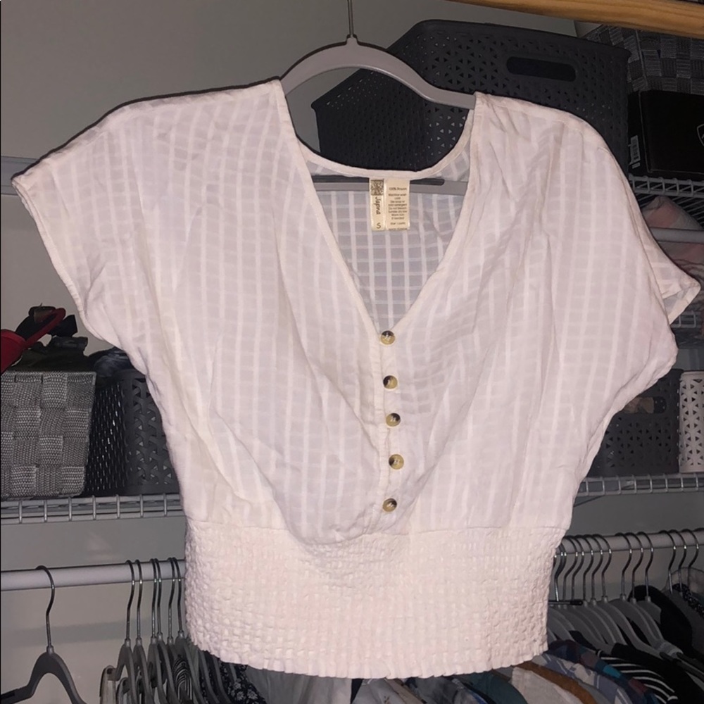 White flowy shirt
